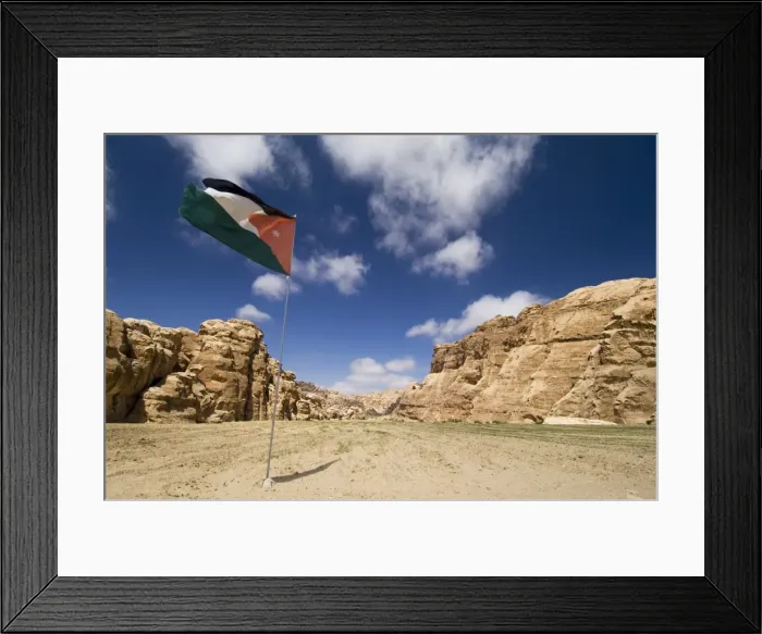 Framed Print : Jordanian flag