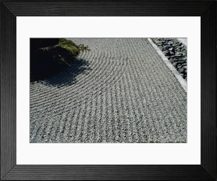 Framed Print : Raked stones Framed Print : Raked stones