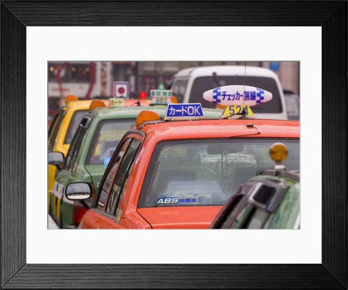 Framed Print : Taxis, Shinjuku Framed Print : Taxis, Shinjuku