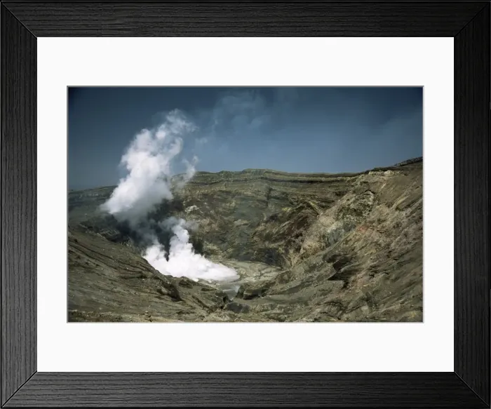 Framed Print : Steam plume off boiling acid lake Framed Print : Steam plume off boiling acid lake