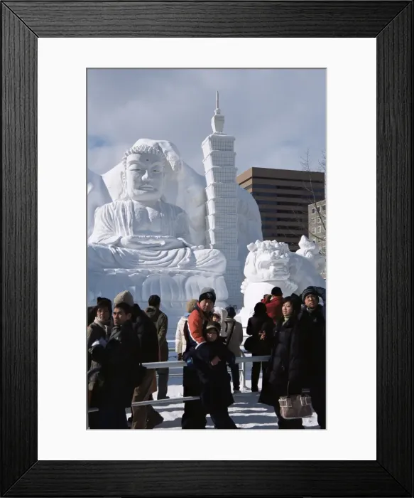 Framed Print : Snow sculptures in Odori-koen Framed Print : Snow sculptures in Odori-koen