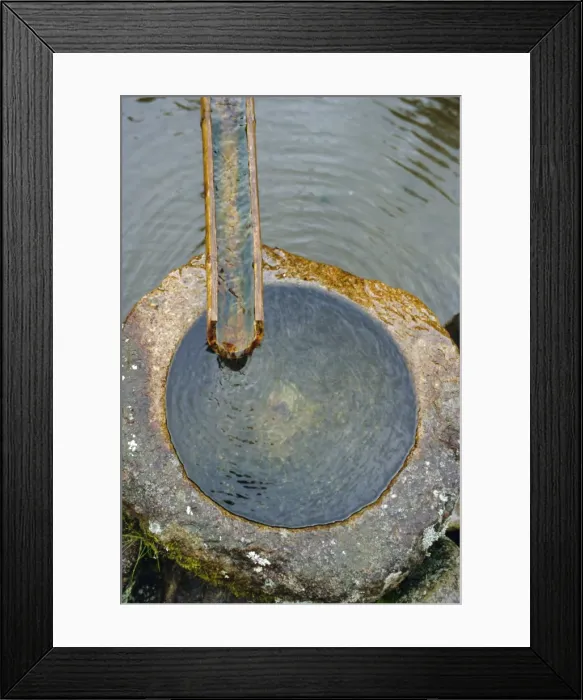 Framed Print : Stone water feature Framed Print : Stone water feature