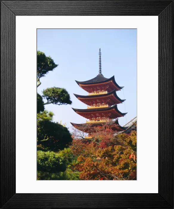 Framed Print : Five storey pagoda Framed Print : Five storey pagoda