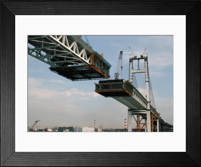 Framed Print : Bridge under construction Framed Print : Bridge under construction