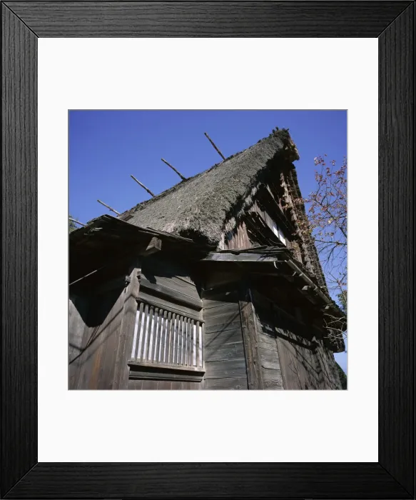 Framed Print : Wakayamas farm house from Shokawa village Framed Print : Wakayamas farm house from Shokawa village