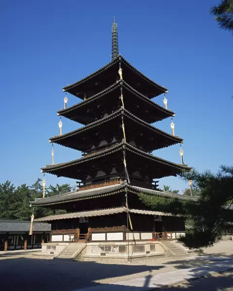 Pagoda, Horyu-ji temple