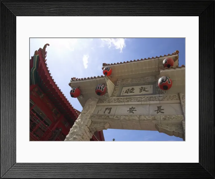 Framed Print : Close up of entrance gate and typical Chinese roof Framed Print : Close up of entrance gate and typical Chinese roof