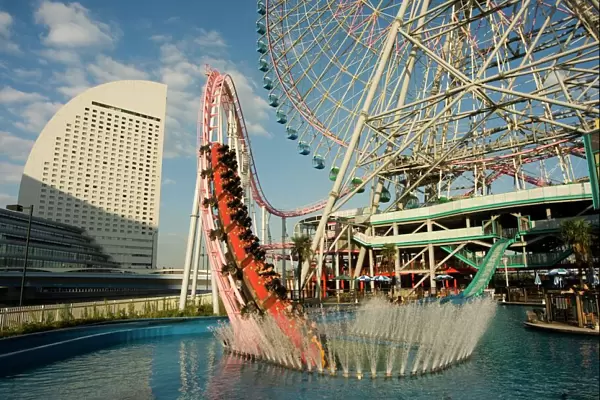 Rollercoaster and fun fair amusement park