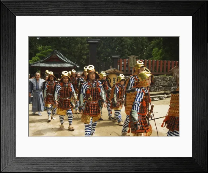 Framed Print : Men in traditional samurai costume Framed Print : Men in traditional samurai costume