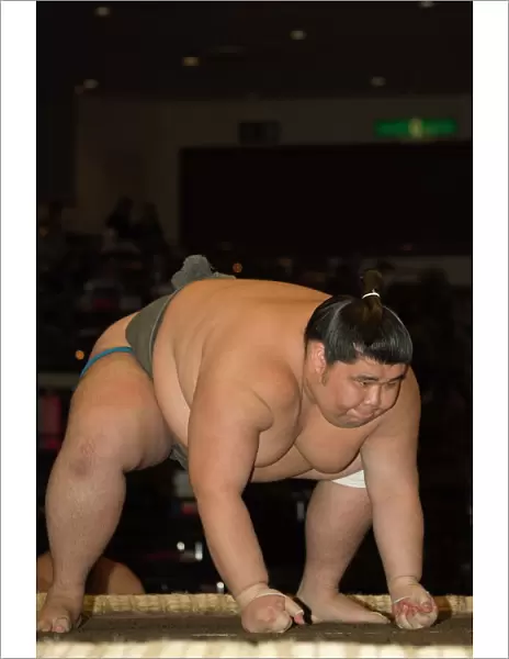 Sumo wrestler competing