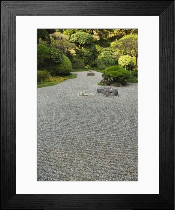 Framed Print : A dry stone garden in Hokoku-ji Temple Framed Print : A dry stone garden in Hokoku-ji Temple