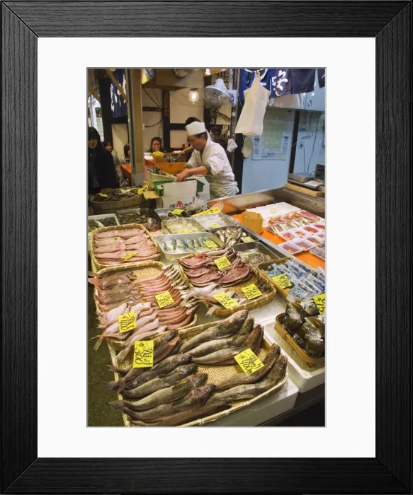 Framed Print : Indoor market fish stall Framed Print : Indoor market fish stall