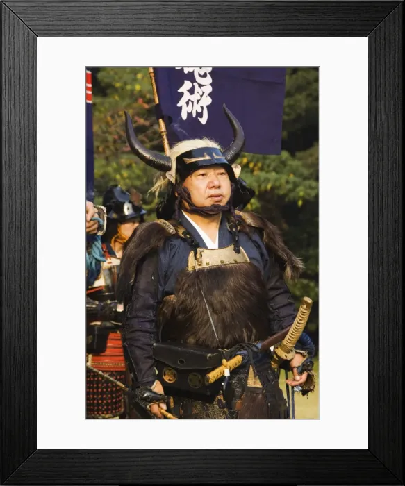 Framed Print : Samurai costume battle reenactment Framed Print : Samurai costume battle reenactment