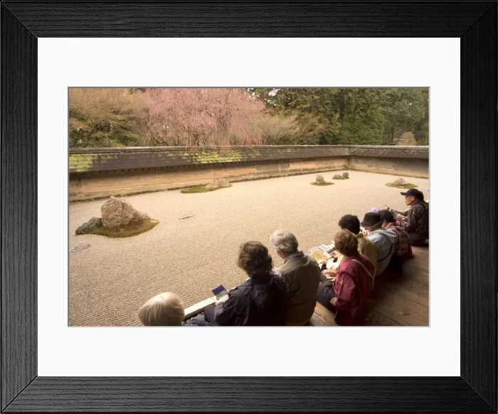 Framed Print : Watching and contemplating at Ryoanji temple Framed Print : Watching and contemplating at Ryoanji temple