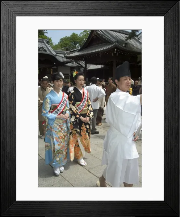 Framed Print : Traditional dress and procession for tea ceremony Framed Print : Traditional dress and procession for tea ceremony