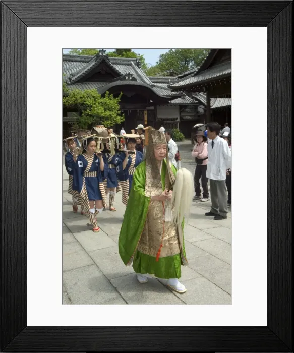 Framed Print : Traditional dress and procession for tea ceremony Framed Print : Traditional dress and procession for tea ceremony