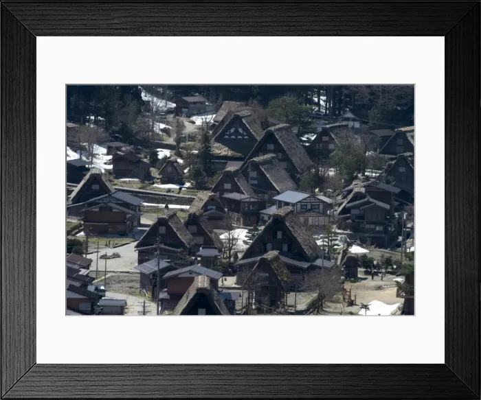 Framed Print : Gasshou zukuri thatched roof houses Framed Print : Gasshou zukuri thatched roof houses