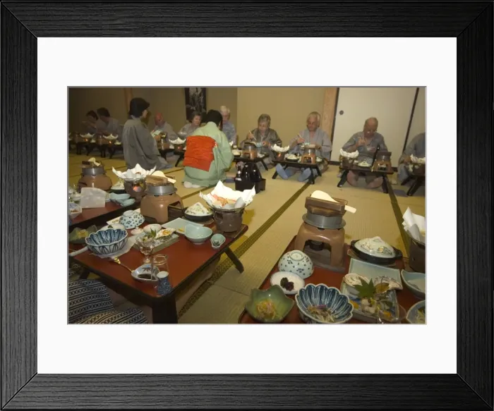 Framed Print : Traditional Japanese inn ryokan meal Framed Print : Traditional Japanese inn ryokan meal