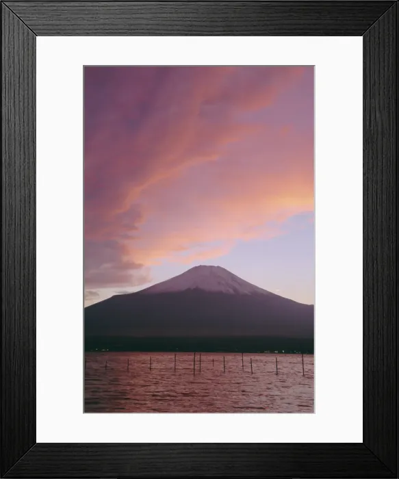 Framed Print : Mt. Fuji and Yamanaka ko (lake) Framed Print : Mt. Fuji and Yamanaka ko (lake)
