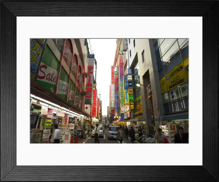 Framed Print : Akihabara electrical shopping district