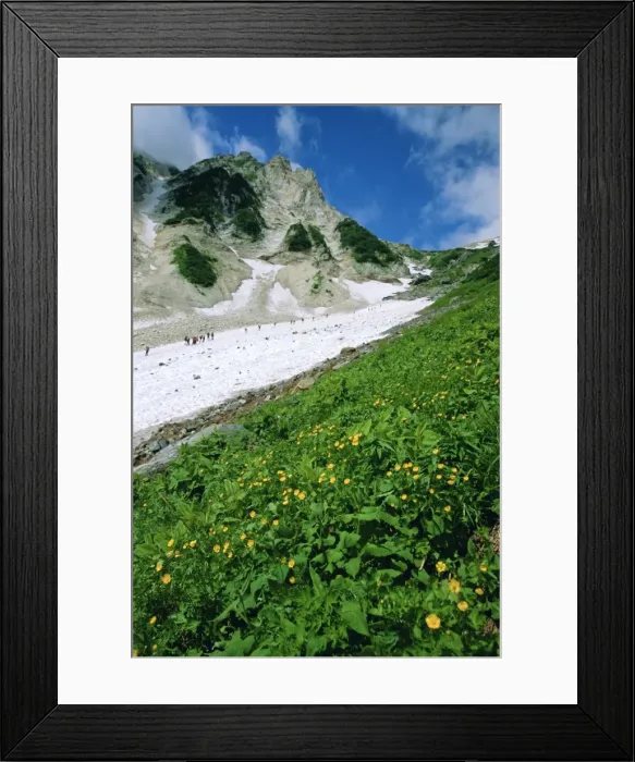 Framed Print : Hikers en route to Mt Framed Print : Hikers en route to Mt