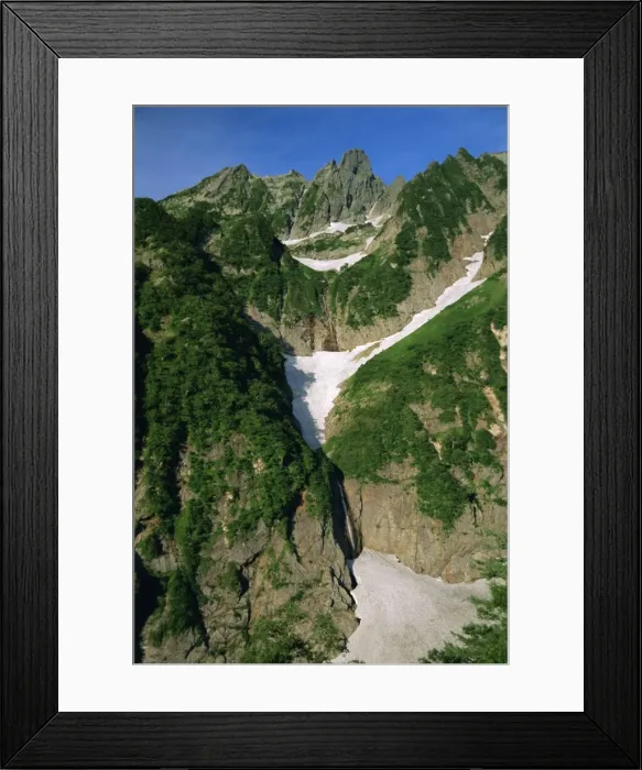 Framed Print : Glacier waterfall on Mt Framed Print : Glacier waterfall on Mt