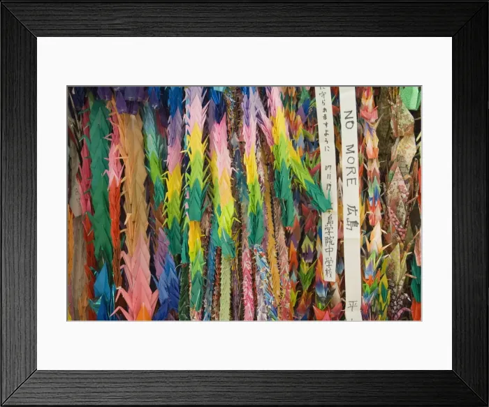 Framed Print : Paper cranes at the Childrens Peace Monument Framed Print : Paper cranes at the Childrens Peace Monument