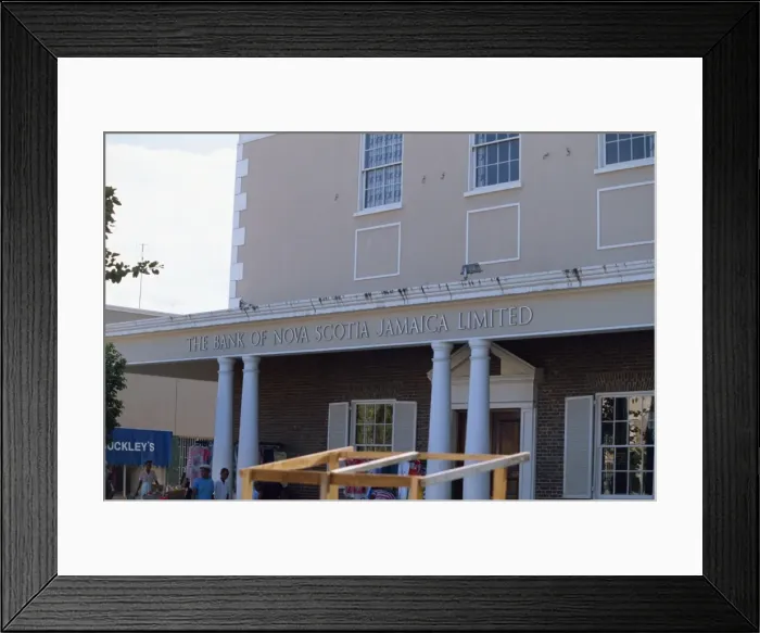 Framed Print : Bank, Montego Bay Framed Print : Bank, Montego Bay