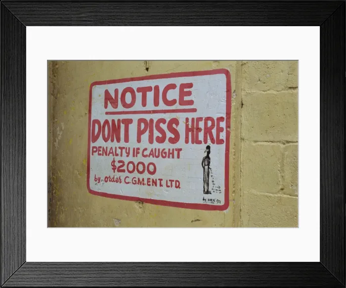 Framed Print : Sign, Montego Bay Framed Print : Sign, Montego Bay