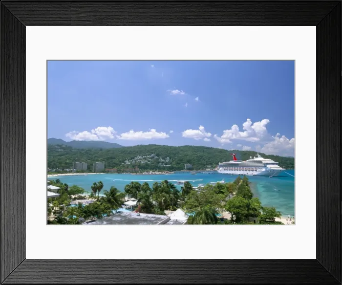 Framed Print : Cruise ship docked at Ocho Rios Bay Framed Print : Cruise ship docked at Ocho Rios Bay