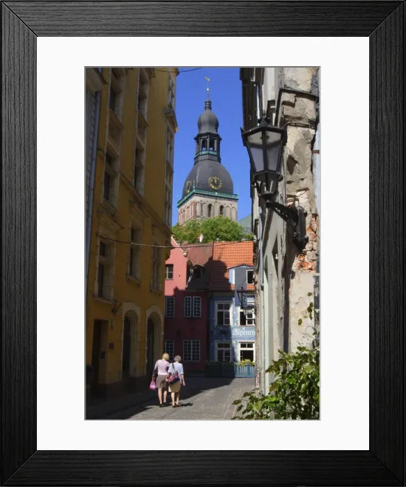 Framed Print : Narrow streets of Riga Framed Print : Narrow streets of Riga