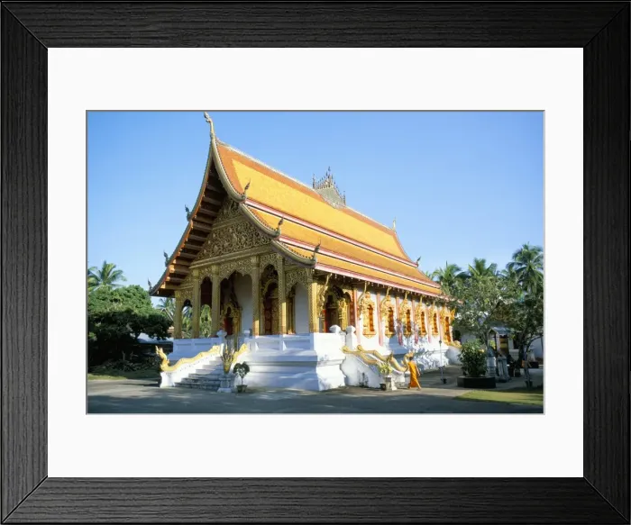 Framed Print : Recently restored Wat Xieng Muan