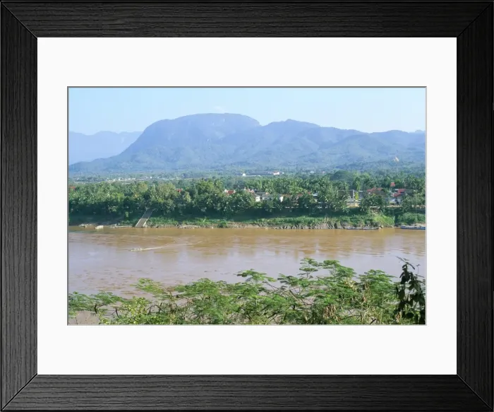 Framed Print : Looking east across the Mekong River Framed Print : Looking east across the Mekong River