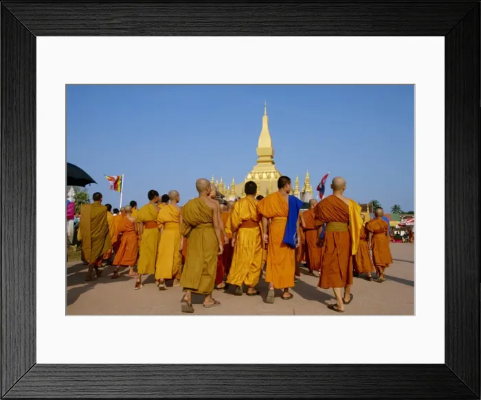Framed Print : A group of monks at the annual Makka Bu Saa Buddhist celebration Framed Print : A group of monks at the annual Makka Bu Saa Buddhist celebration