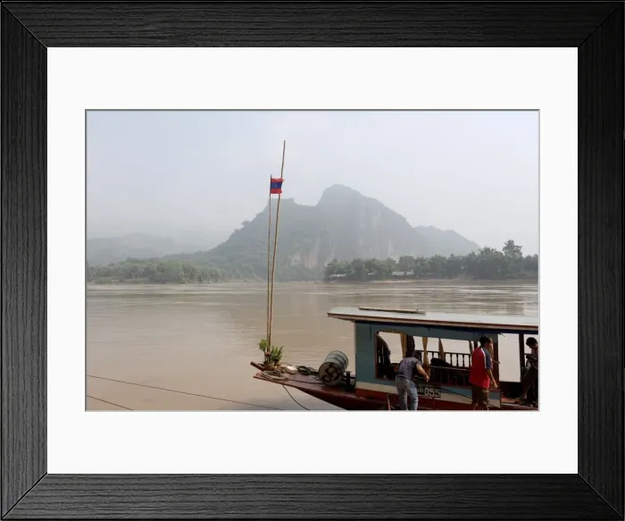 Framed Print : Boat on the Mekong River Framed Print : Boat on the Mekong River