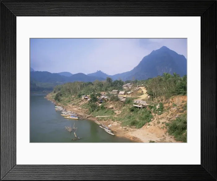 Framed Print : Landscape, Muang Ngoy Framed Print : Landscape, Muang Ngoy