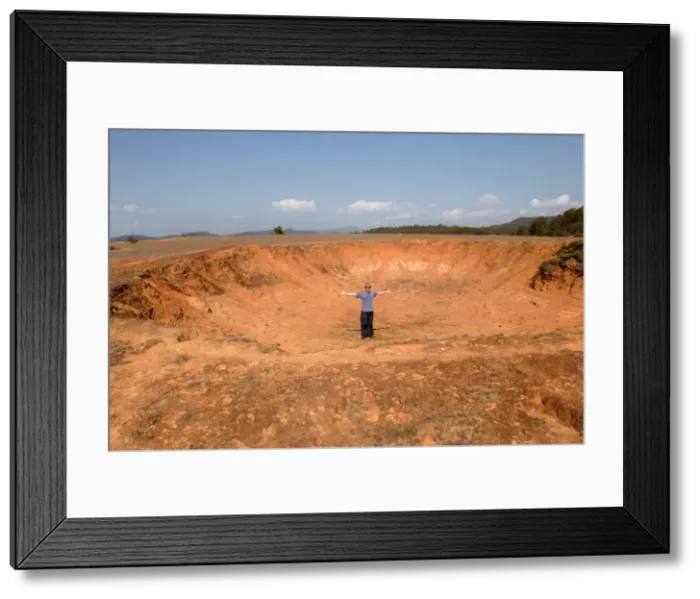 Framed Print : Bomb crater near Phonsavan Framed Print : Bomb crater near Phonsavan