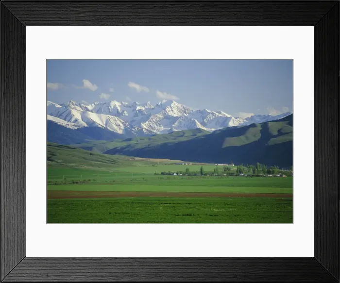 Framed Print : Tersey Alatoo mountains by Lake Issyk-Kul Framed Print : Tersey Alatoo mountains by Lake Issyk-Kul