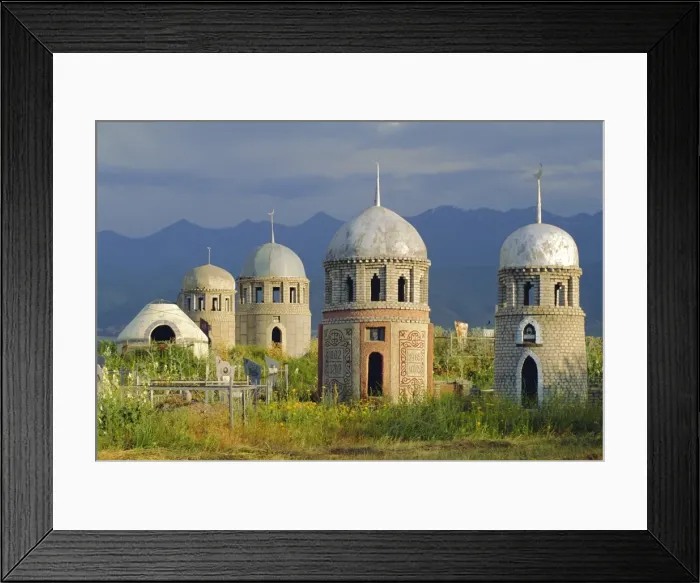 Framed Print : Traditional Kirghiz cemetary Framed Print : Traditional Kirghiz cemetary