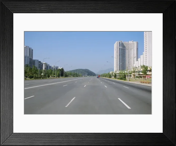 Framed Print : Blocks of flats beside road to Nampo Framed Print : Blocks of flats beside road to Nampo