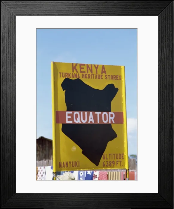 Framed Print : Equator sign Framed Print : Equator sign