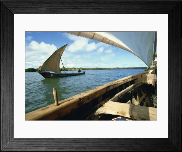 Framed Print : Dhows on river Framed Print : Dhows on river