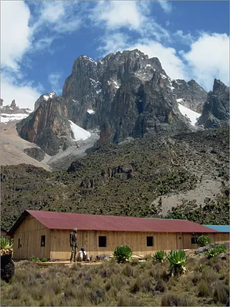 Mount Kenya and the peaks of Nelion on the left and Batian on right
