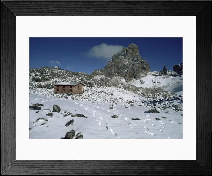 Framed Print : Austrian hut on south east face Framed Print : Austrian hut on south east face