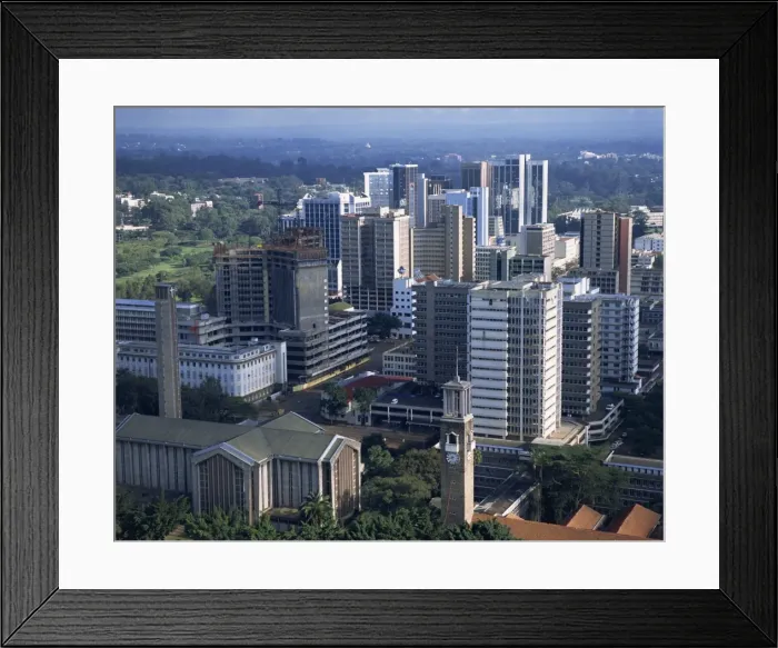 Framed Print : Aerial view over Nairobi Framed Print : Aerial view over Nairobi