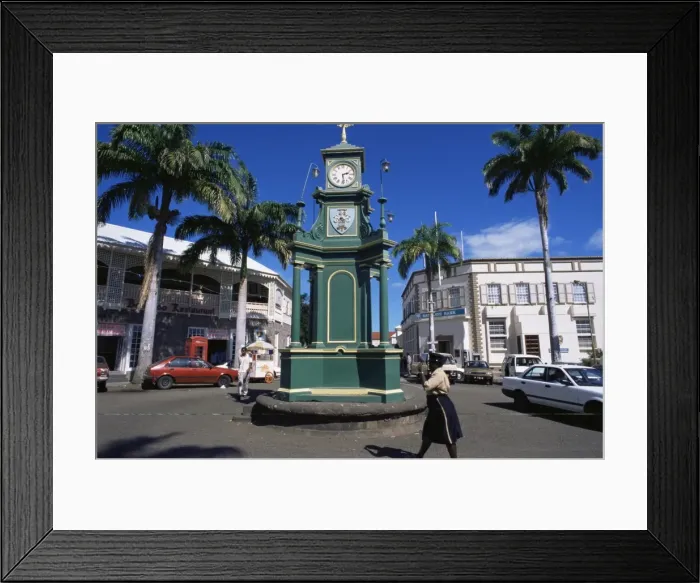 Framed Print : Clocktower at the Circus, Basseterre, St