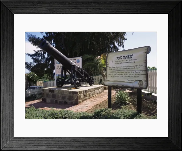Framed Print : Fort Thomas, a key British post in wars with French, Basseterre, St Framed Print : Fort Thomas, a key British post in wars with French, Basseterre, St