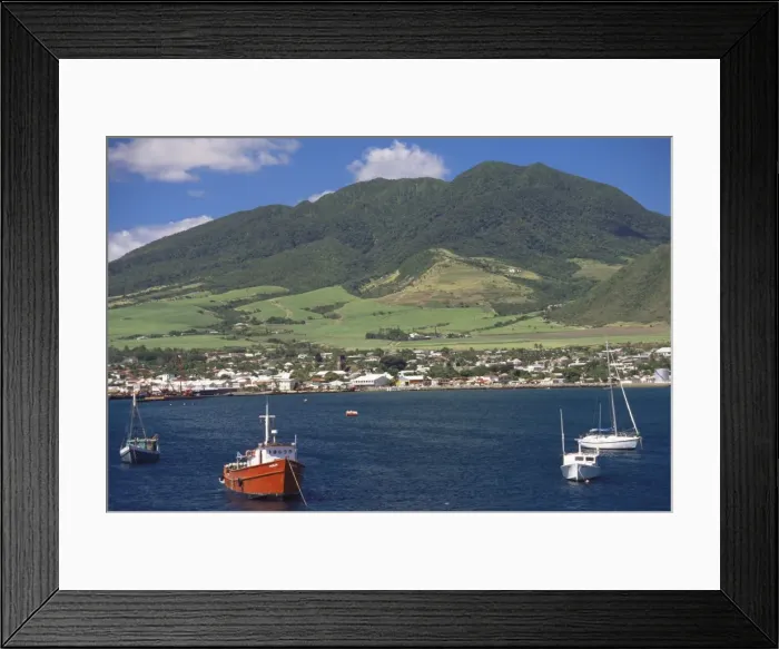 Framed Print : View to Basseterre, St Framed Print : View to Basseterre, St