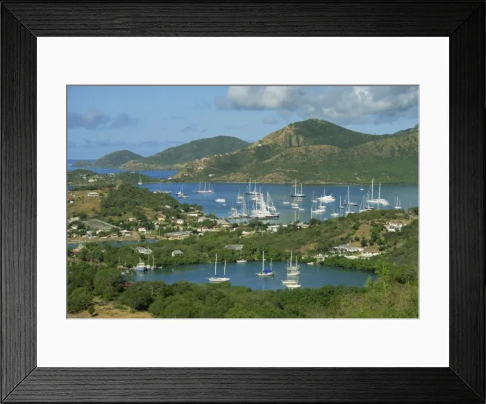 Framed Print : Aerial view over Falmouth Bay Framed Print : Aerial view over Falmouth Bay