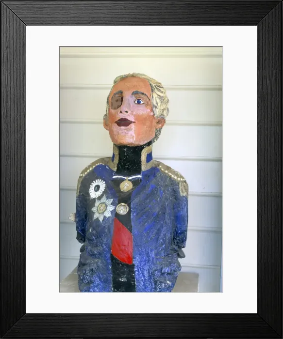 Framed Print : Figurehead of Lord Nelson, former St Framed Print : Figurehead of Lord Nelson, former St